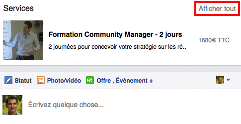 Services Facebook Encadre Rouge