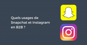 Quels usages de Snapchat et Instagram en B2B ?