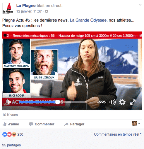 La Plagne Facebook Live