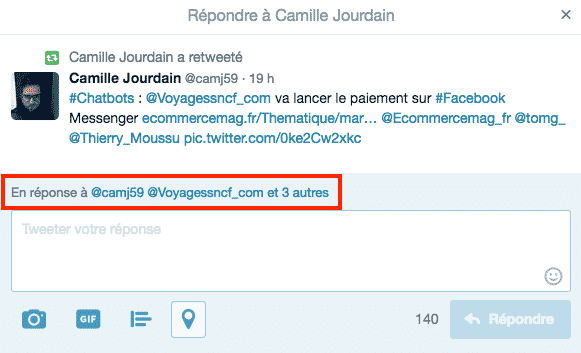 Comptabilisation Caracteres Twitter Reponses