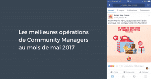 Les meilleures opérations de Community Managers au mois de mai 2017